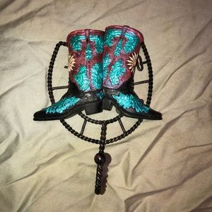 Western COWBOY BOOTS hanger hook Wall decor NEW